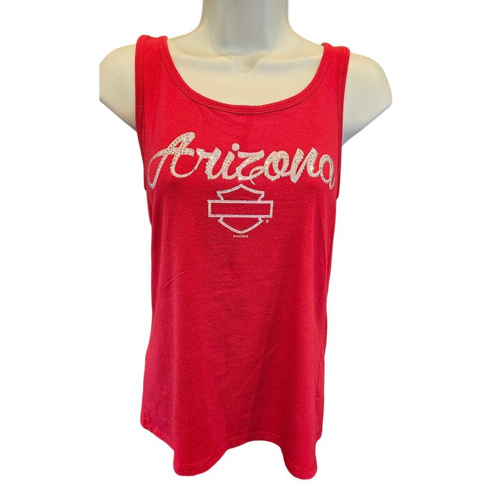 Harley Davidson bling tank Arizona XL (Fits small) riding motorcycle top READ